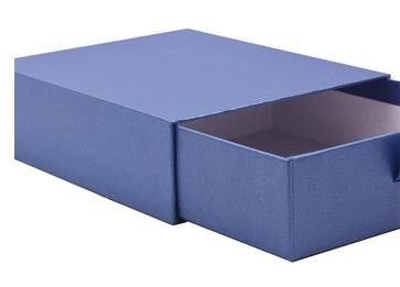 Μπλε πτυσσόμενη ματ ελασματοποίηση εγγράφου τέχνης κιβωτίων δώρων συρταριών αποθήκευσης κιβωτίων εγγράφου